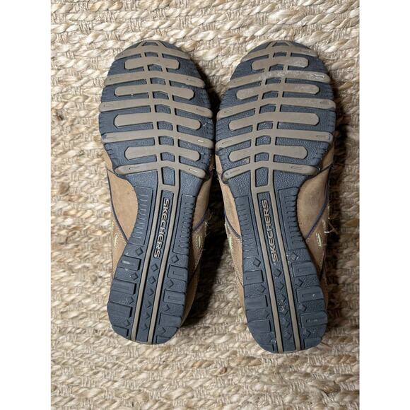 Skechers Biker Casual Walking Brown Leather Dress Shoes Work - Picture 9 of 10